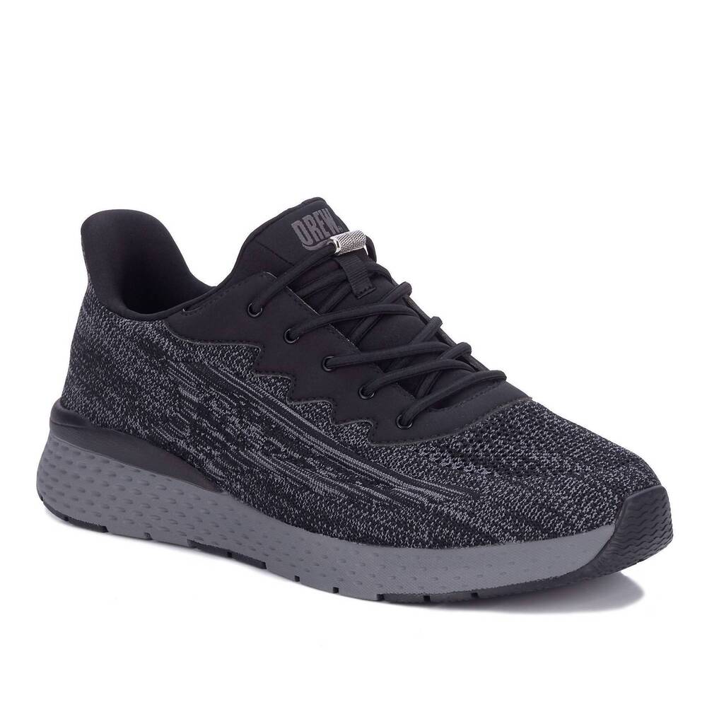 NEW DREW men's explore sneaker in black mesh combo